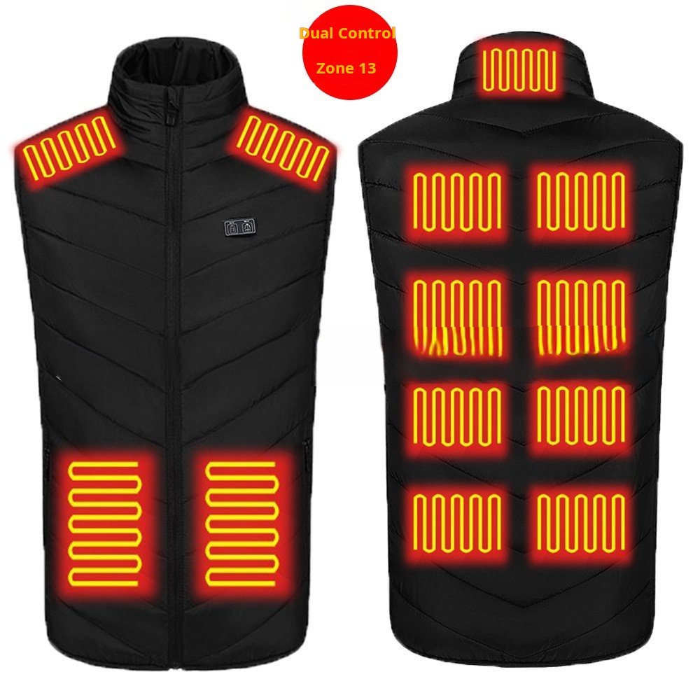 USB 5V Battery Powered Heating Gilet Winter Windproof Sleeveless heated jacket Waistcoat Heated Vest Men's Jackets