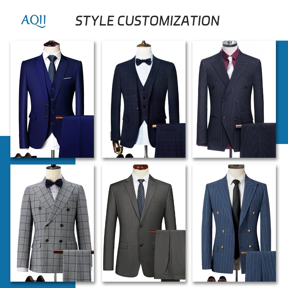 AIQI 2024 high quality fashion mens suits 3 piece mens classic suit men's jackets for wedding