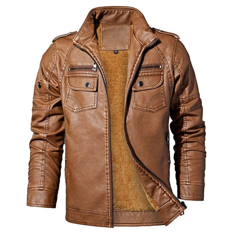 Best Selling High Quality PU Leather Jacket Custom Winter Streetwear Men's Jacket Wholesale Fashion Men's Leather Jacket