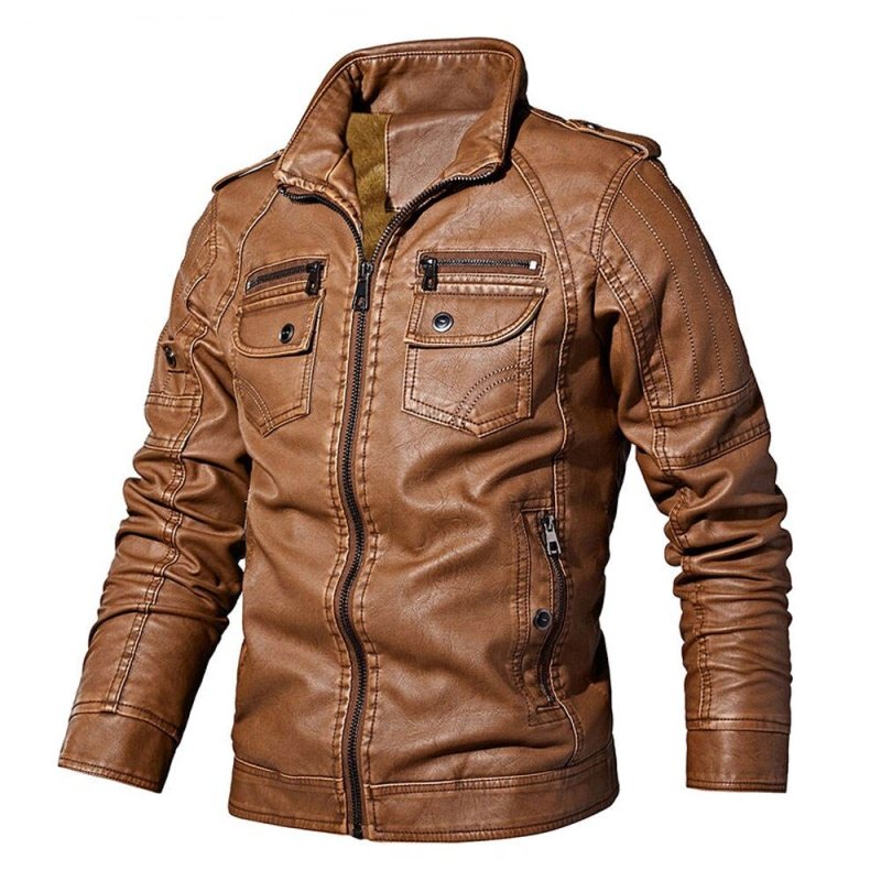 Best Selling High Quality PU Leather Jacket Custom Winter Streetwear Men's Jacket Wholesale Fashion Men's Leather Jacket