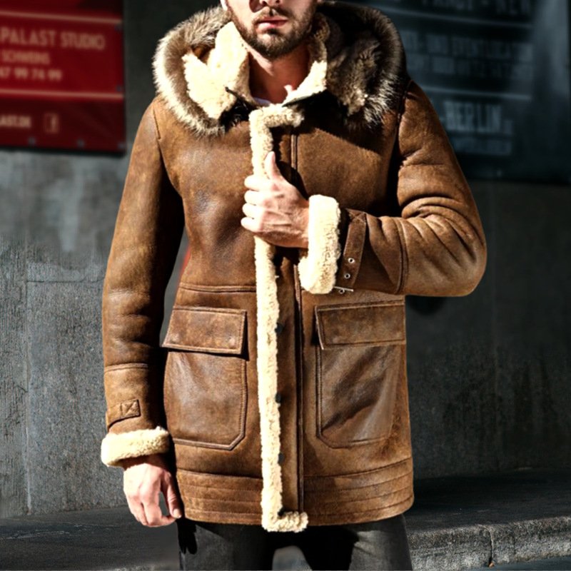 Men's Custom Genuine Leather Jacket Waterproof Clothing with Stylish Sweaters and Clothes