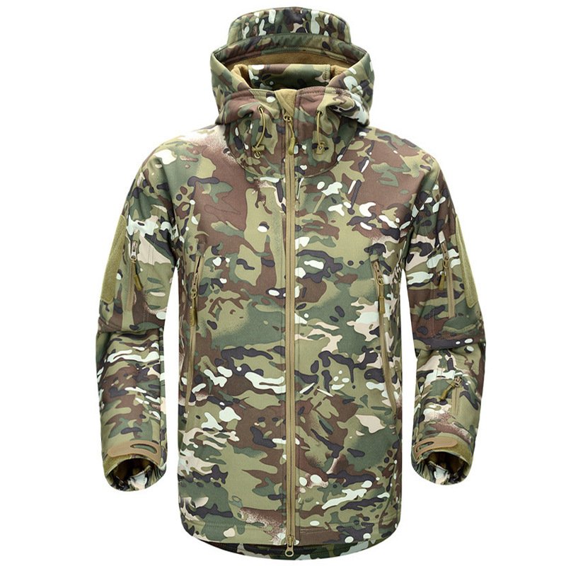 OEM Custom Design Soft shell Tactical Waterproof Camouflage Coat Fashion Casual Windbreaker Jacket Coat