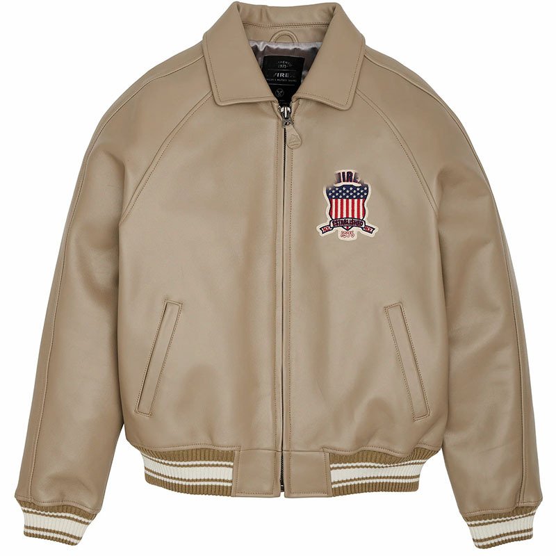 Custom Multicolor New Olive Avirex Mens Casual Aviator Leather Jacket
