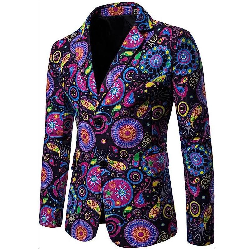 Custom Male Blazer Men 3D Digital Printing Costume Jacket Men Sublimation Blazer Suit High Quality