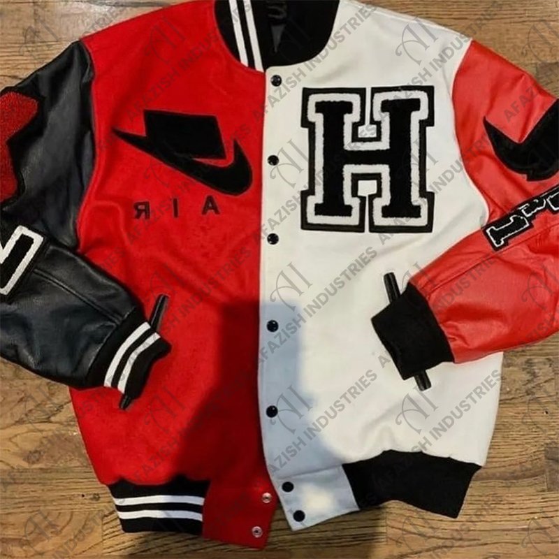 Wholesale Winter Outdoor College Sports Men's Jackets & Coat Cotton Letterman Bomber baseball Varsity Jacket Man