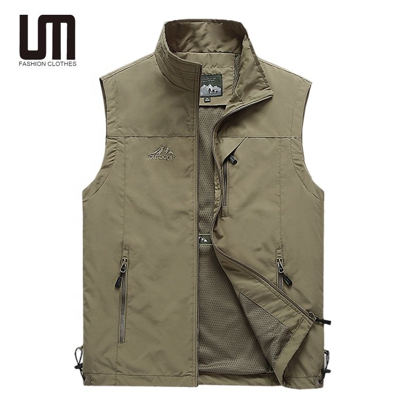 Liu Ming Wholesale Men Clothing Outdoor Vest Plus Size Casual Sleeveless Sport Mountaineering Windbreaker Vest Jackets