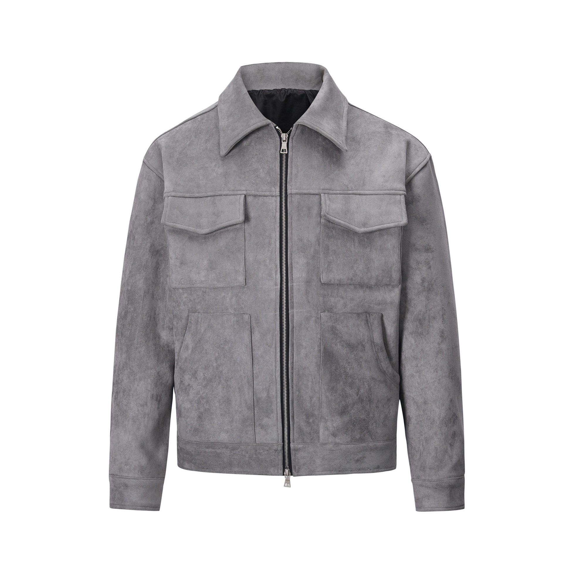 JINTENG New arrival trendy men's jacket customized logo windproof coat zippered large pocket slim fit jacket