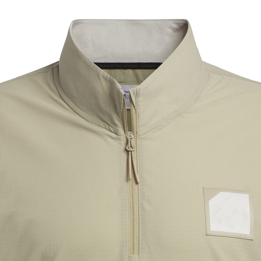2023 New Mock Neck Golf Shirt Light Weight Windbreaker Jacket Half Zip 100% Polyester Recycled Men's Jacket