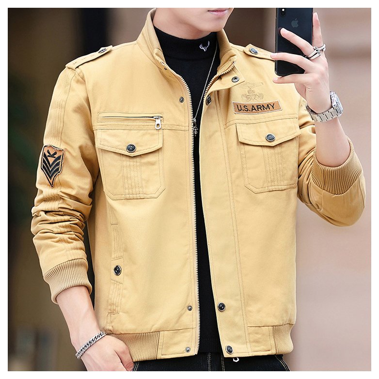 Wholesale custom men's clothes embroidery winter cotton jacket plus size men's jackets