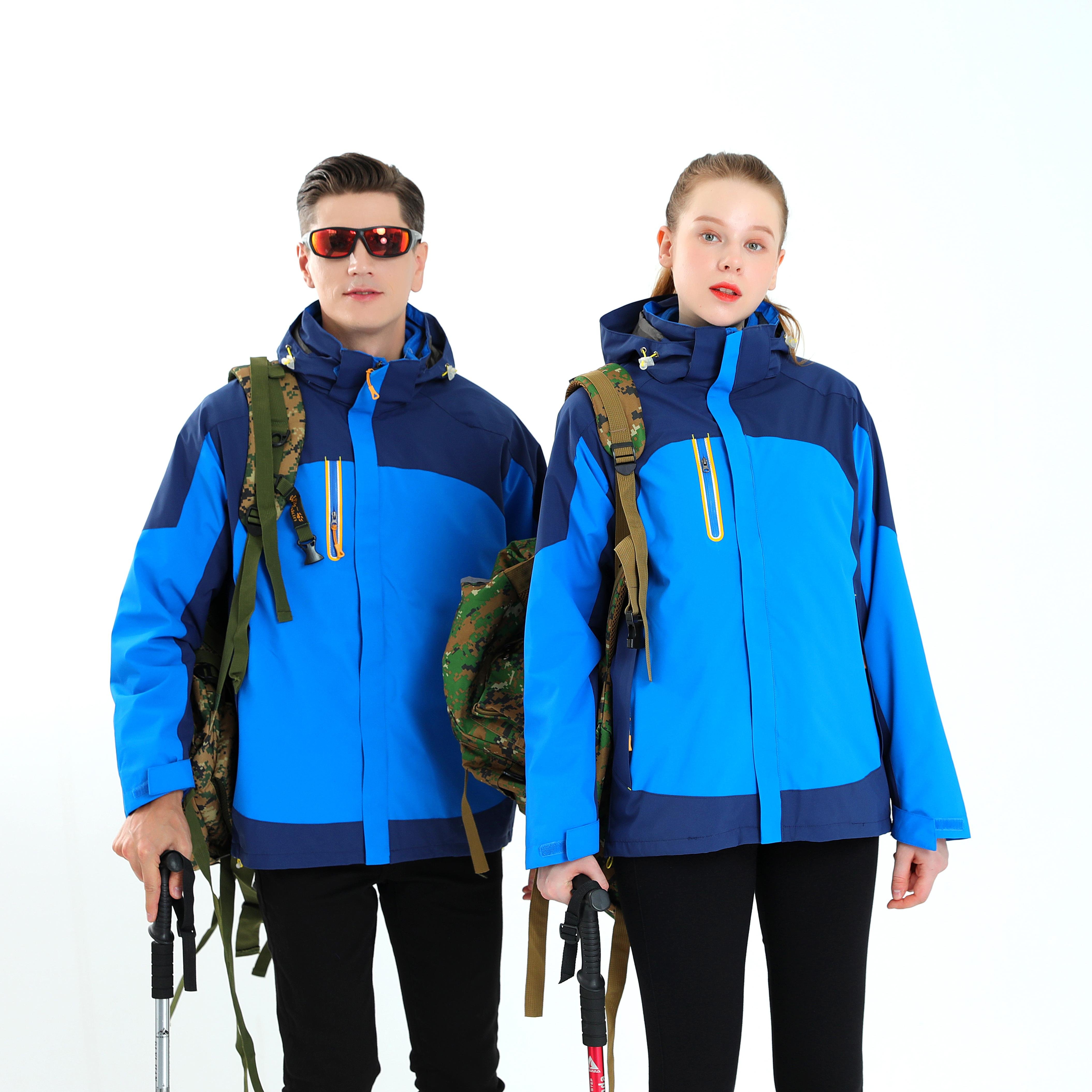 Unisex Hiking Warm Winter Jacket 3 in 1 Down Jacket with Lined Detachable Puffer Coat Men outdoor jacket