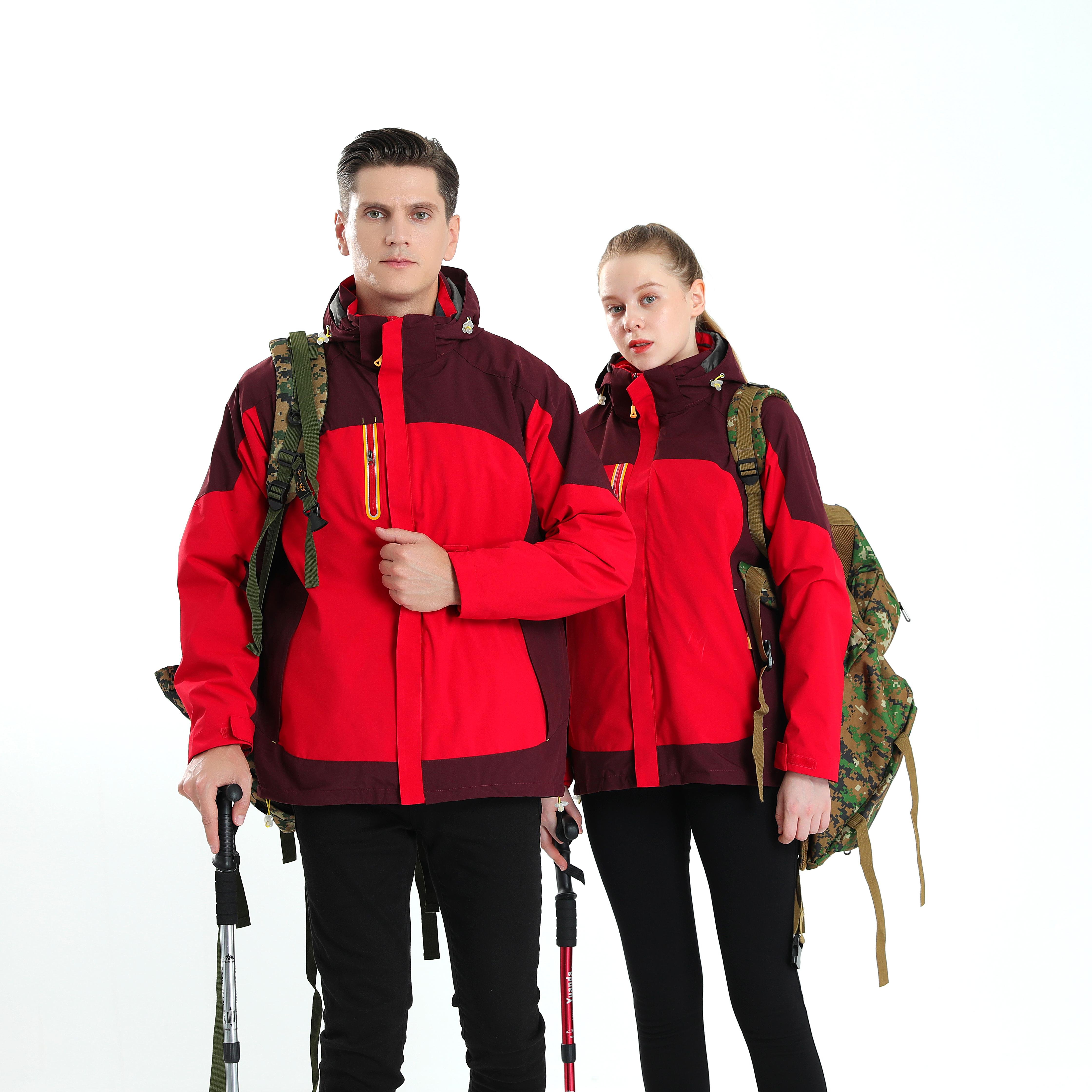 Unisex Hiking Warm Winter Jacket 3 in 1 Down Jacket with Lined Detachable Puffer Coat Men outdoor jacket