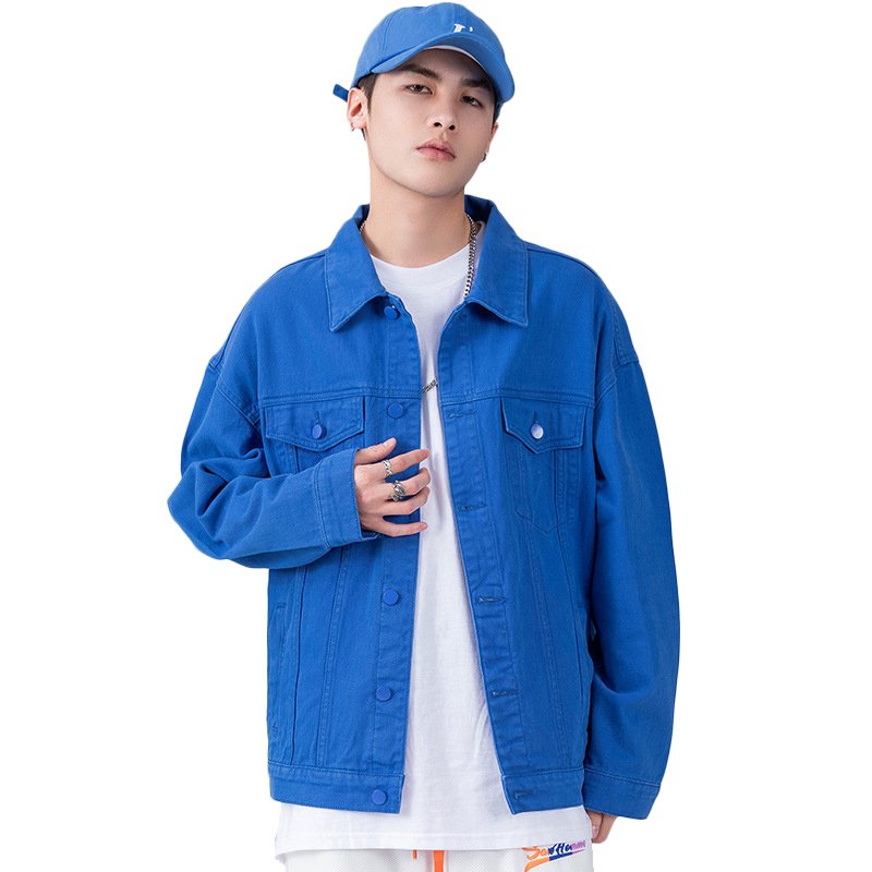 Wholesale Design White Streetwear Jeans Custom Men's Jacket Custom Denim Jackets For Men