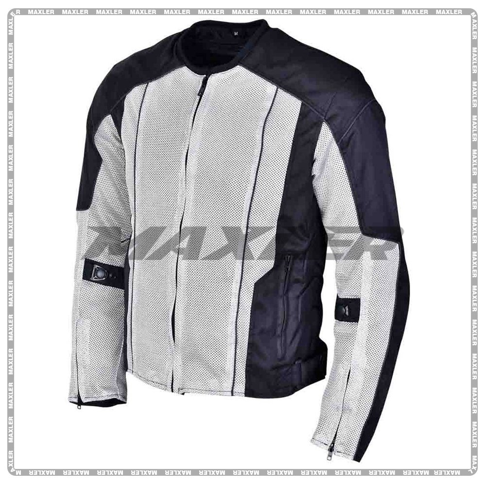 Men's Motorcycle Summer Jacket with CE Approved Armor Detachable Waterproof Lining Breathable Mesh Panels