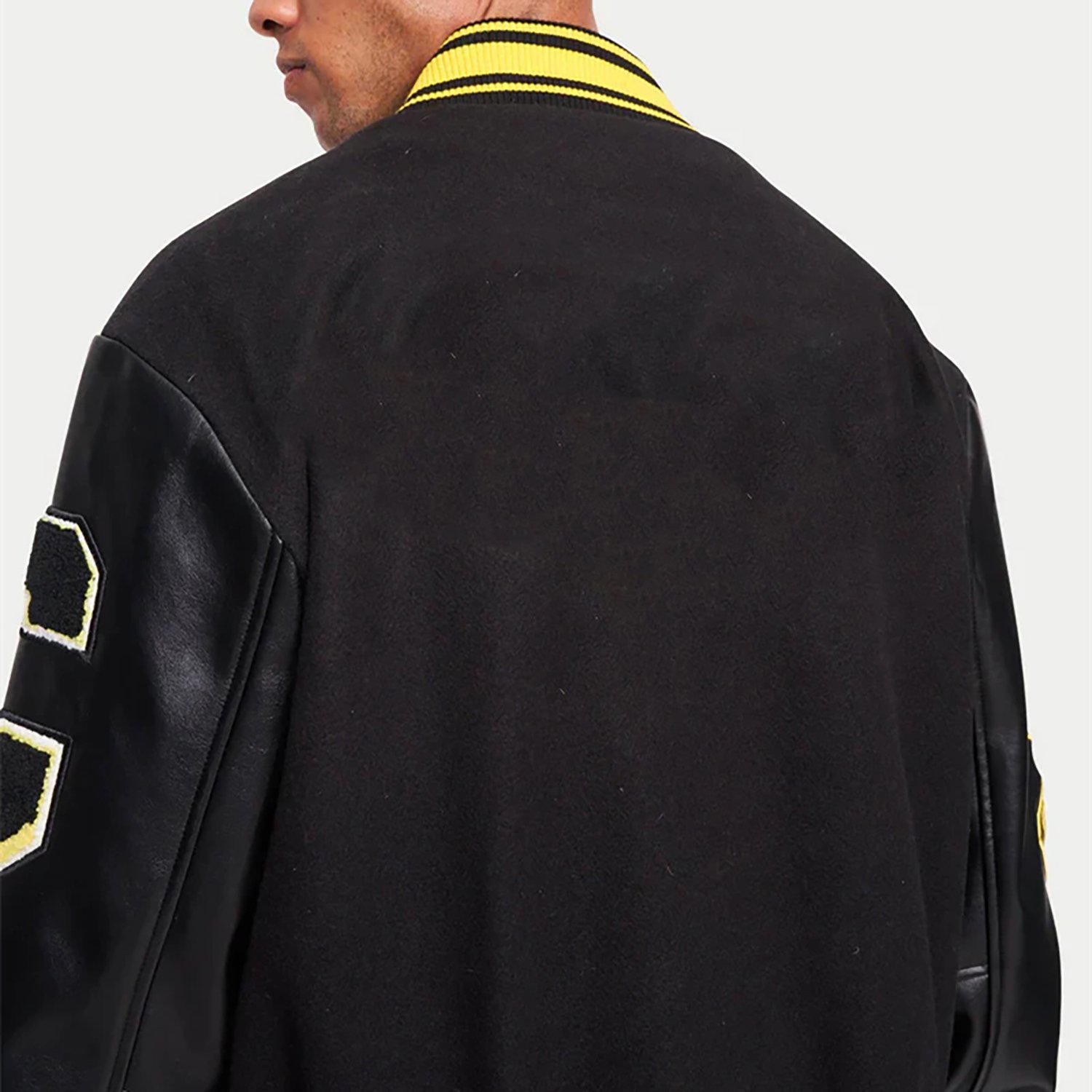 Wholesale Custom Logo Chenille Fashion Embroidery Leather Sleeve Vintage Baseball Coats Letterman Men's Jackets