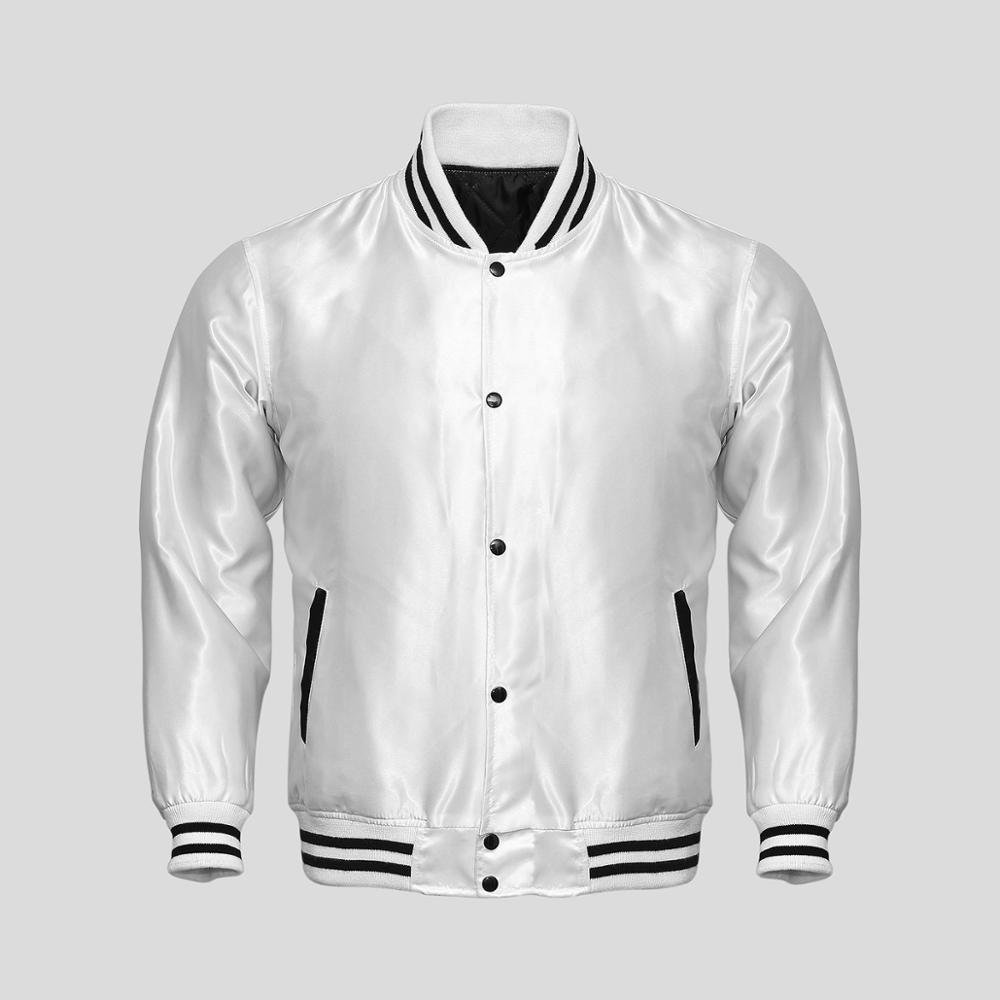 Satin Bomber Versity Jacket Custom embroidery Silk Satin Varsity Quilted Jacket Baseball Jacket Pakistan