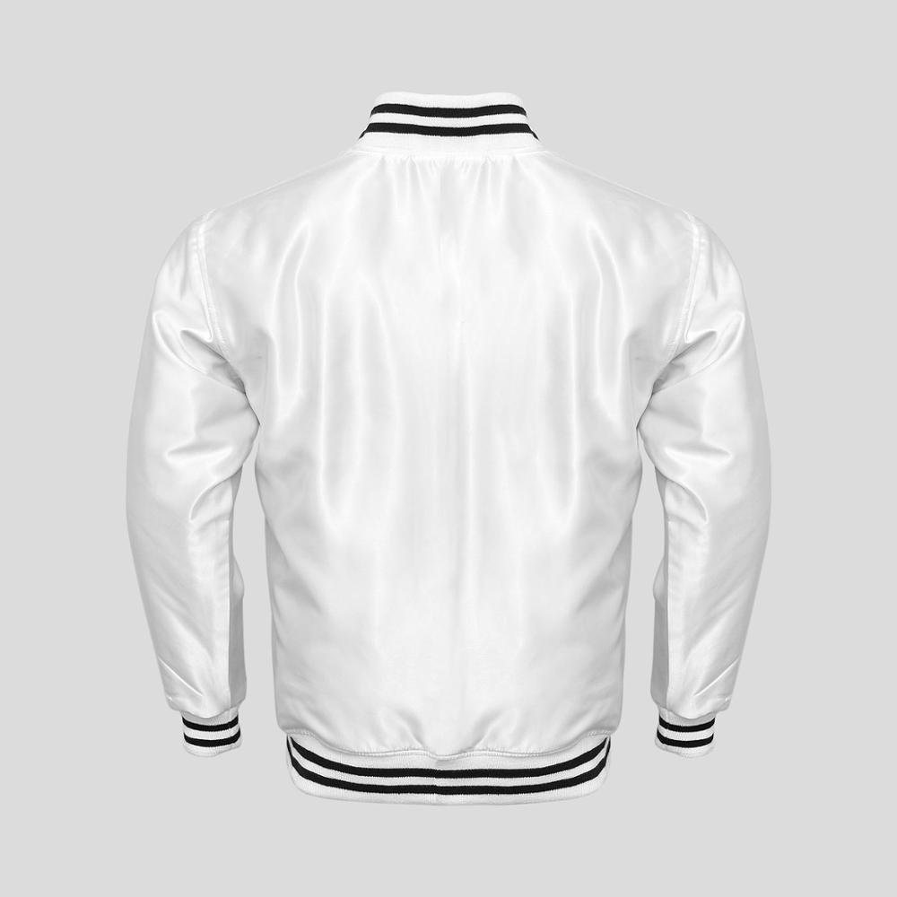 Satin Bomber Versity Jacket Custom embroidery Silk Satin Varsity Quilted Jacket Baseball Jacket Pakistan