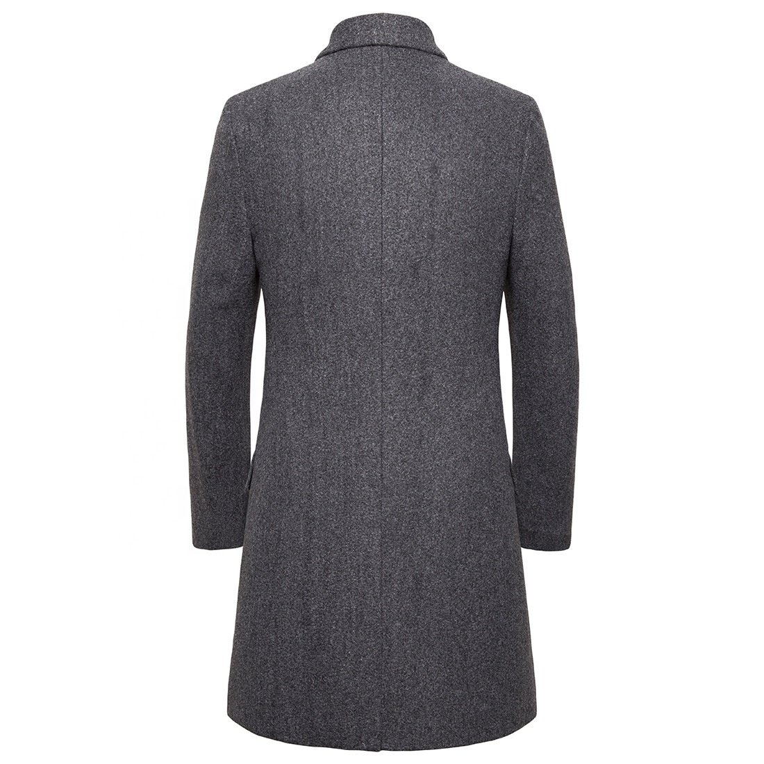 Men's Luxury Full Length Long Wool Overcoat Winter Windbreaker Men's Notched Lapel Single Breasted Long Pea Coat Trench Coat