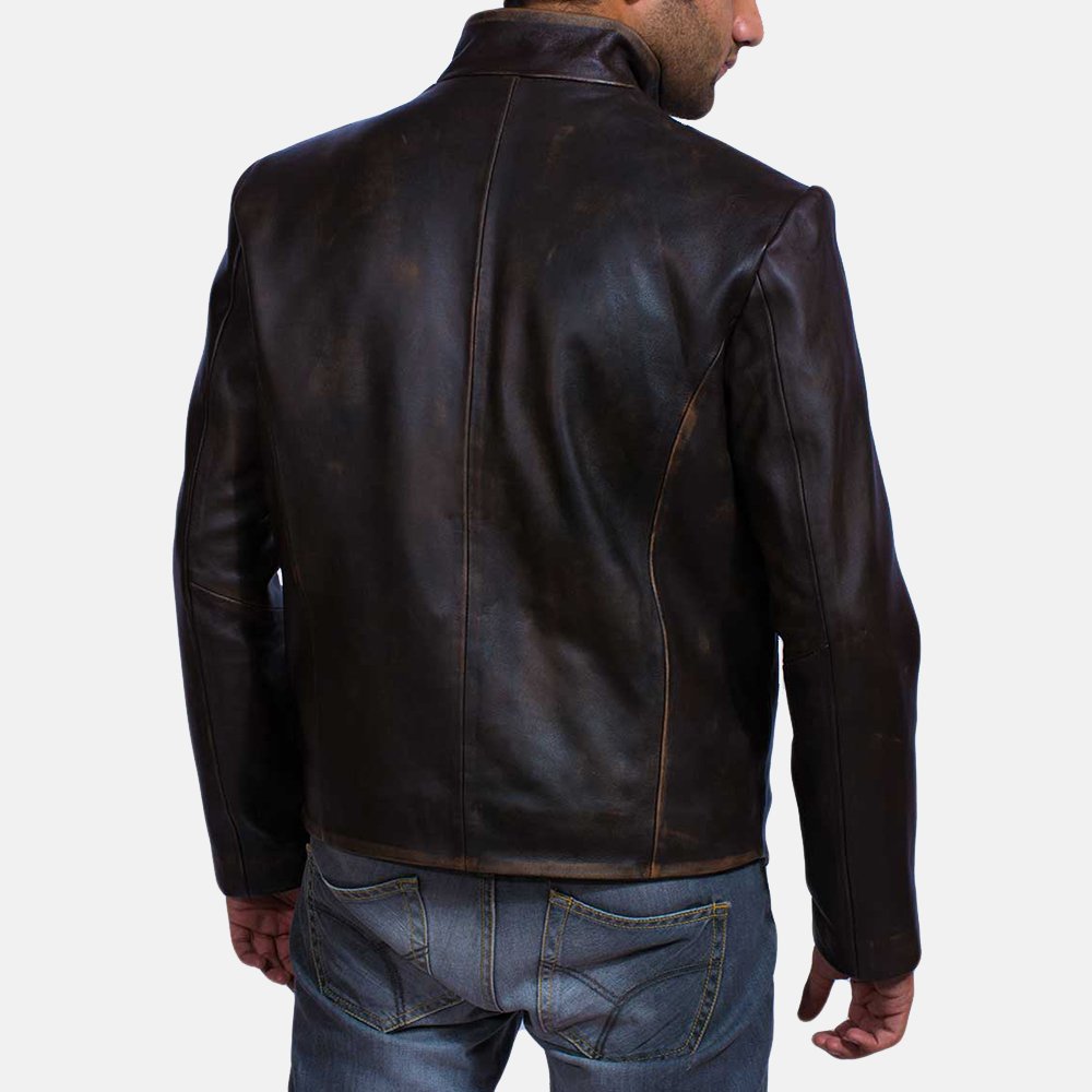 Custom MenDrakeshire Brown Leather Jacket Custom Design and Embroidery High Quality Men Leather Jacket Wholesale