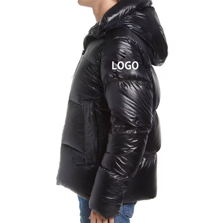 Palm Moose Men's Winter Down Coat Reflective Hood Puffer Down Jacket