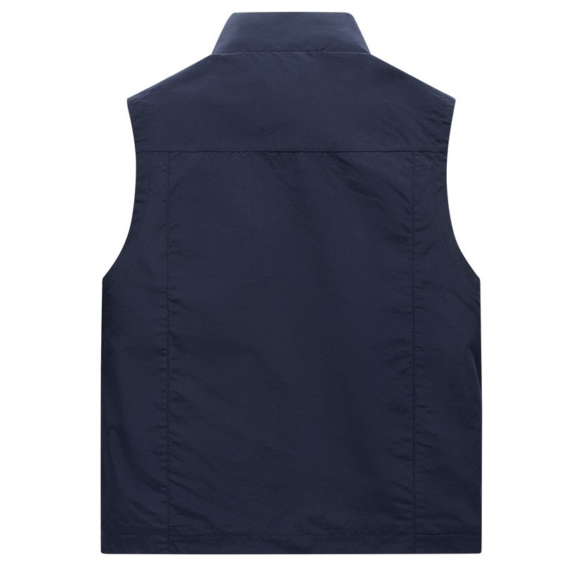 OEM Service Heavy Duty Men Quilted Lined Outdoor Big Pockets Casual Vest Jacket For Men
