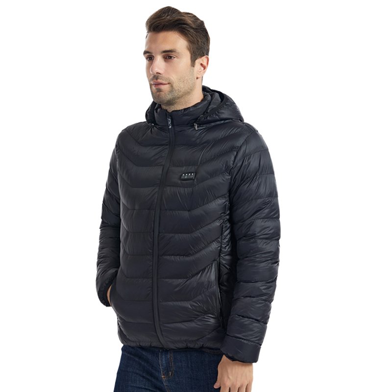 New 23-zone intelligent temperature control usb electrical heating winter Long Sleeve Men's Heated cotton Jacket