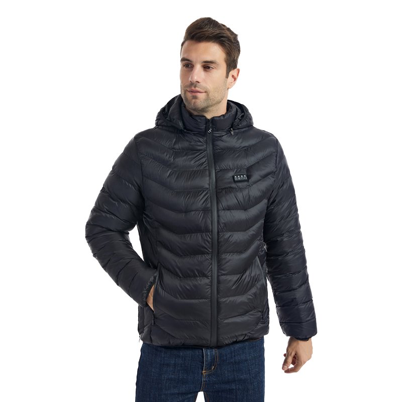 New 23-zone intelligent temperature control usb electrical heating winter Long Sleeve Men's Heated cotton Jacket