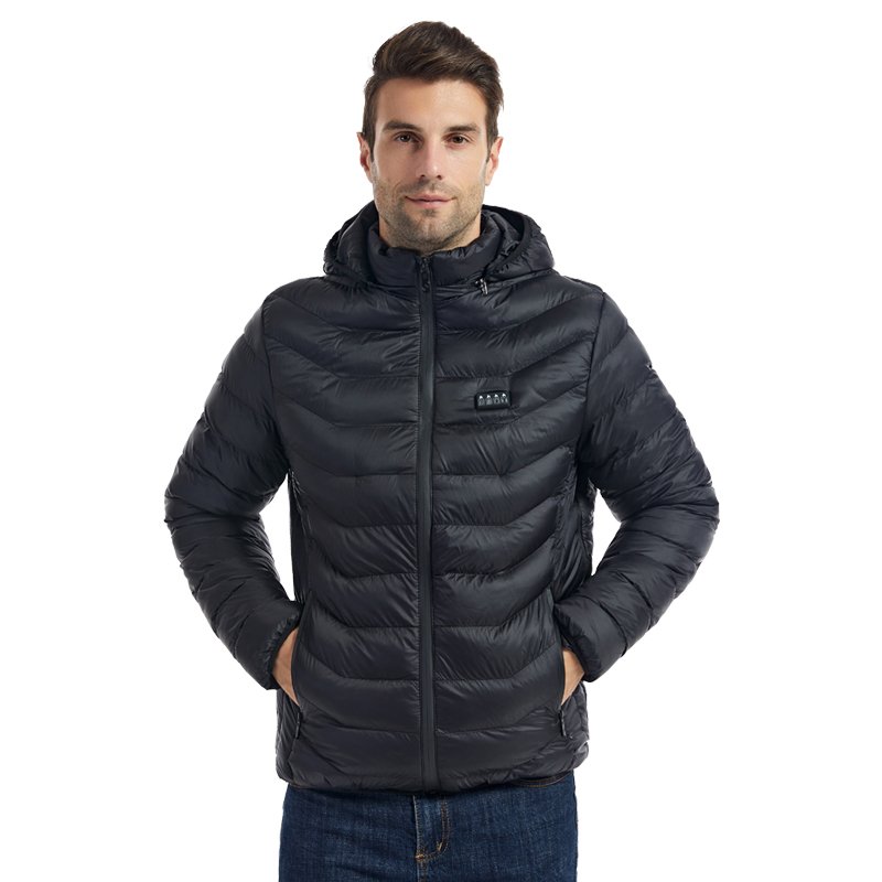 New 23-zone intelligent temperature control usb electrical heating winter Long Sleeve Men's Heated cotton Jacket