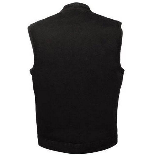 Direct Factory Motorcycle Custom Black Denim Vest for Men/Motorcycle Custom Black Denim Vests