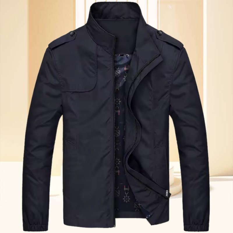 Custom Logo Zip Up Jackets Men Biker Jacket