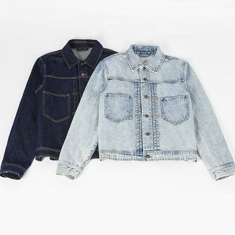 Wholesale OEM Denim Cotton Fabric Jackets Manufacturer Pigment Washing Custom Mens Jean Denim Jacket