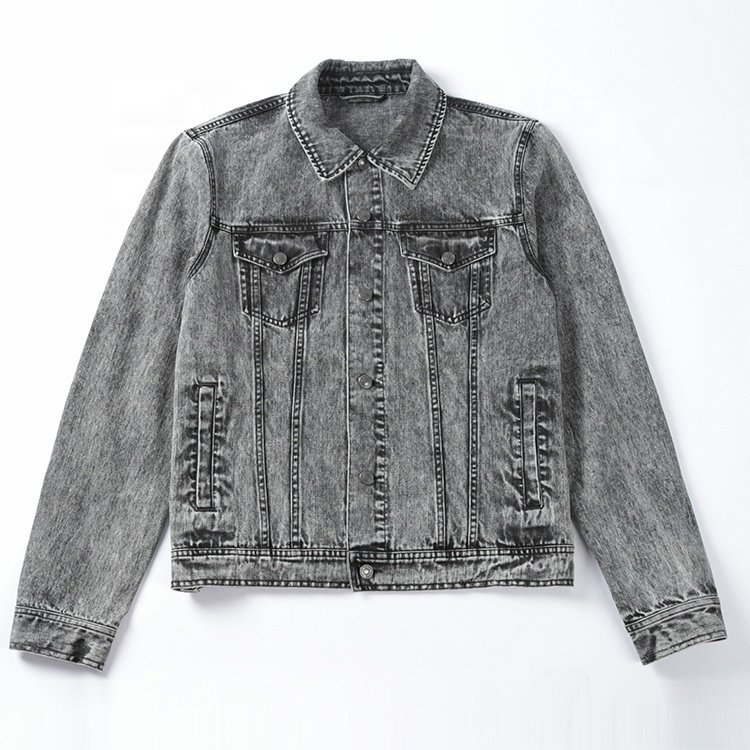 Wholesale OEM Denim Cotton Fabric Jackets Manufacturer Pigment Washing Custom Mens Jean Denim Jacket