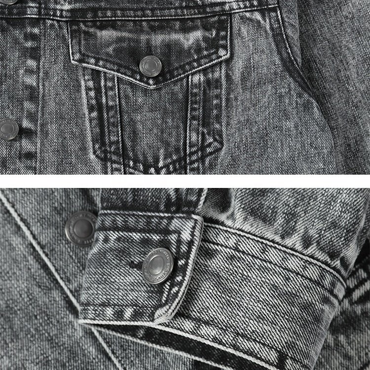 Wholesale OEM Denim Cotton Fabric Jackets Manufacturer Pigment Washing Custom Mens Jean Denim Jacket