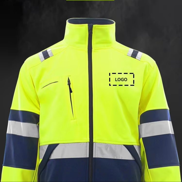 Winter Waterproof Fleece Long Sleeve High Visibility Workwear Custom Logo Construction Men Work Hi Vis Safety Reflective Jacket