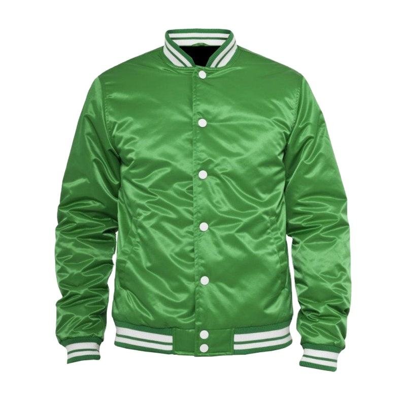 Factory Made Satin Polyester Men's Customized Make Your Own Design High Quality Jackets Plus Size Satin Jackets