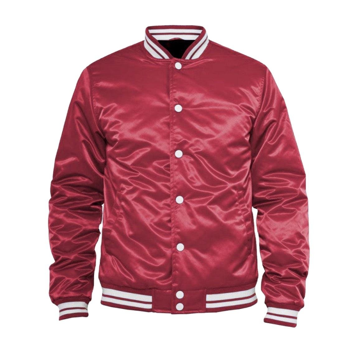 Factory Made Satin Polyester Men's Customized Make Your Own Design High Quality Jackets Plus Size Satin Jackets