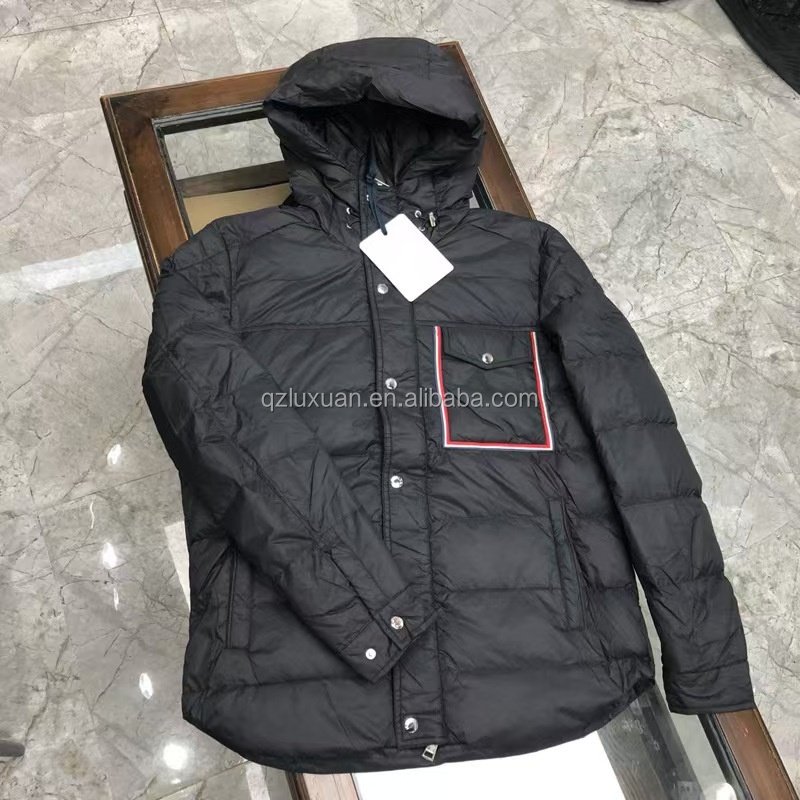 MONCL Casual hooded down jacket for men outdoor warmth vintage 100% down high quality men's zipper bubble jacket