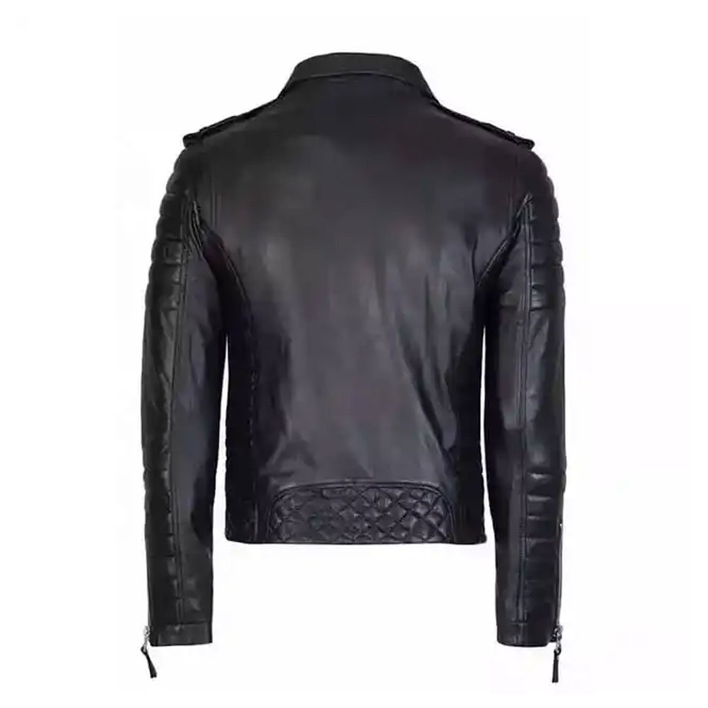 Hot Selling Top Quality Fashion Men Black Genuine Lamb Leather Jacket Men Leather Jackets For Men By Maximize Wear