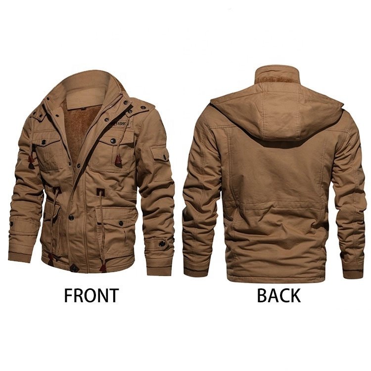 High Quality Mens Pilot Jacket Winter Fleece Jackets Warm Thicken Outerwear Plus Size Jacket