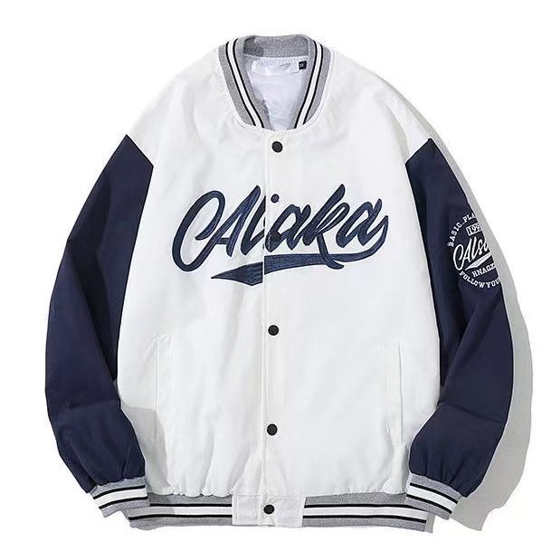 2022 New American Letter Embroidered Jackets Coats Men's Y2K Street Hip Hop Wild Baseball Uniform Couple Casual Jackets