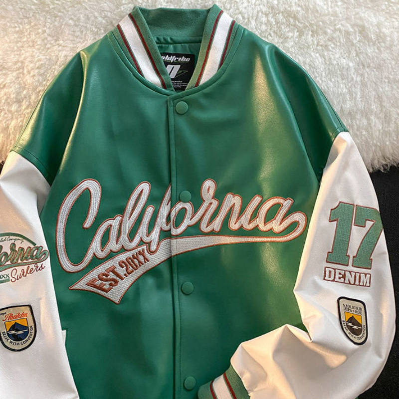 2022 New American Letter Embroidered Jackets Coats Men's Y2K Street Hip Hop Wild Baseball Uniform Couple Casual Jackets