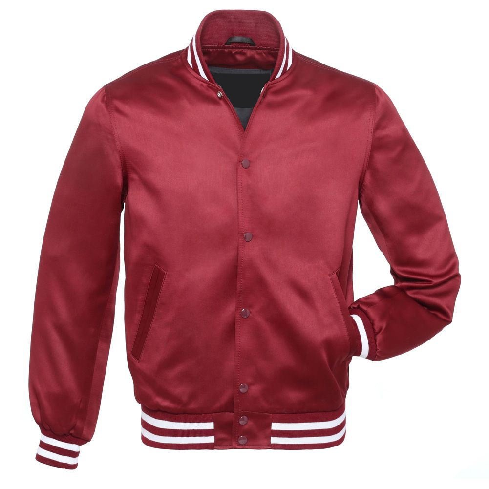 High Quality Logo Satin Varsity Jacket Professional Winter Jacket Satin Varsity Jacket 2023