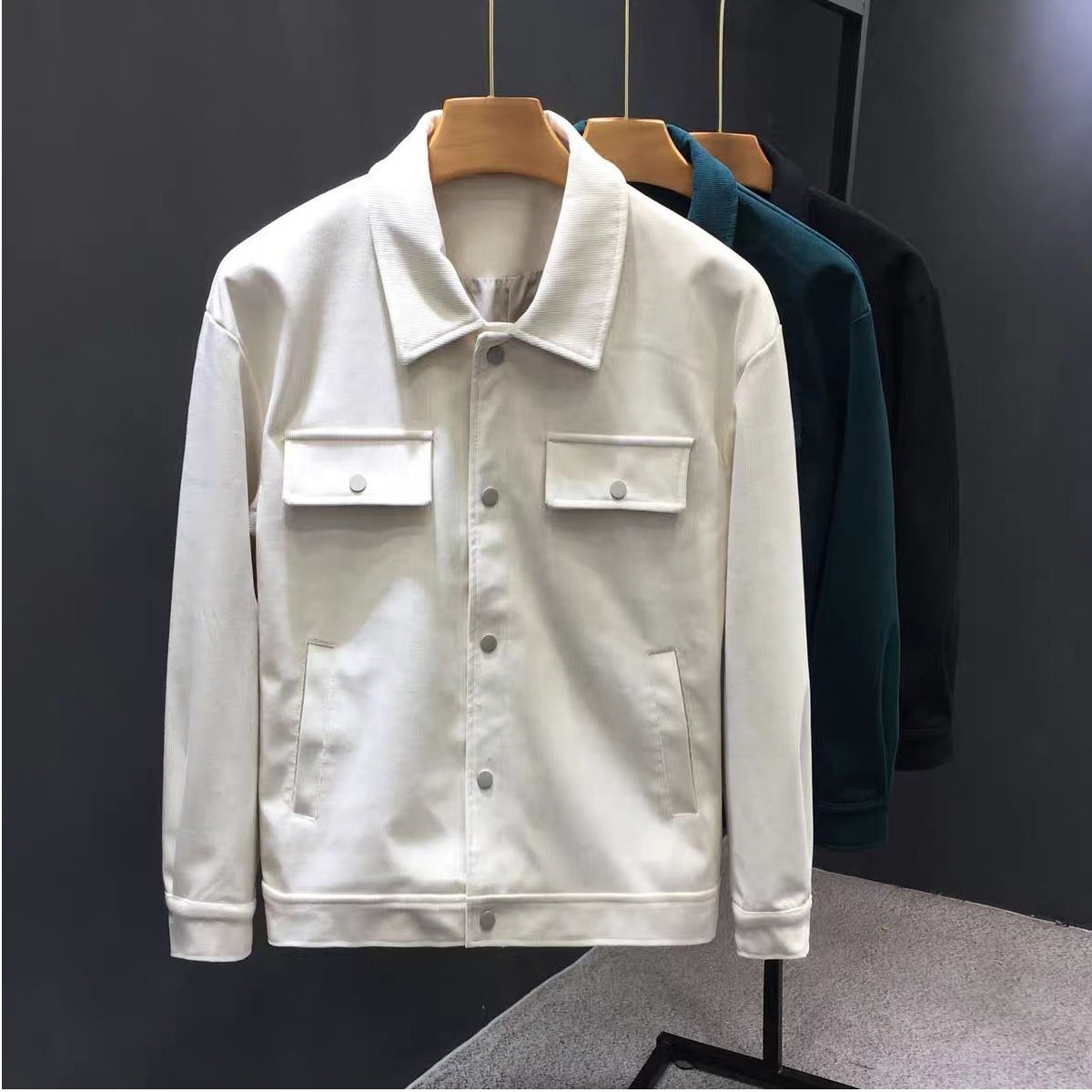 2024 custom high quality fashion fall casual vintage ripped blue man men's jackets denim mens jean jacket