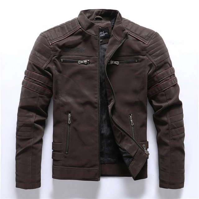 High Quality Plus Size Men's Jacket With Fur Lining Plus Thick Wash Outdoor Jackets For Men Leather Jacket Motorcycle