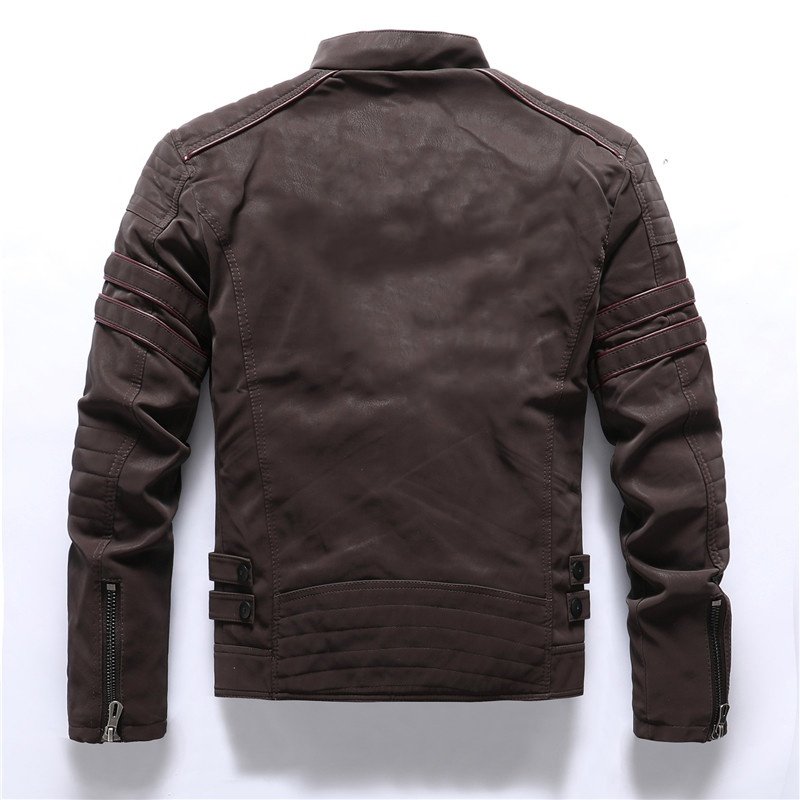High Quality Plus Size Men's Jacket With Fur Lining Plus Thick Wash Outdoor Jackets For Men Leather Jacket Motorcycle