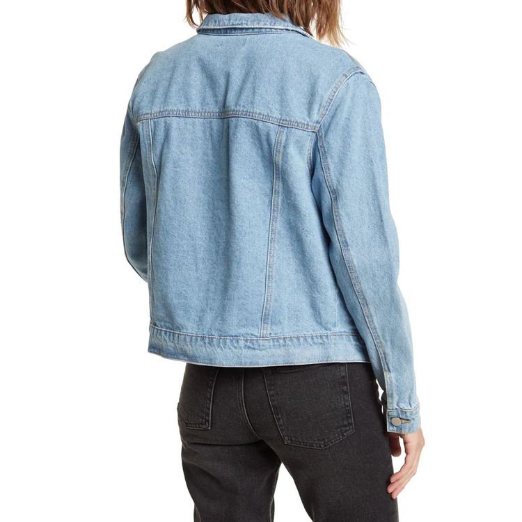 Men's Casual Denim Jacket with Fox Fur Unisex Velvet Stand Collar Clearance Outwear Customizable and Wholesale