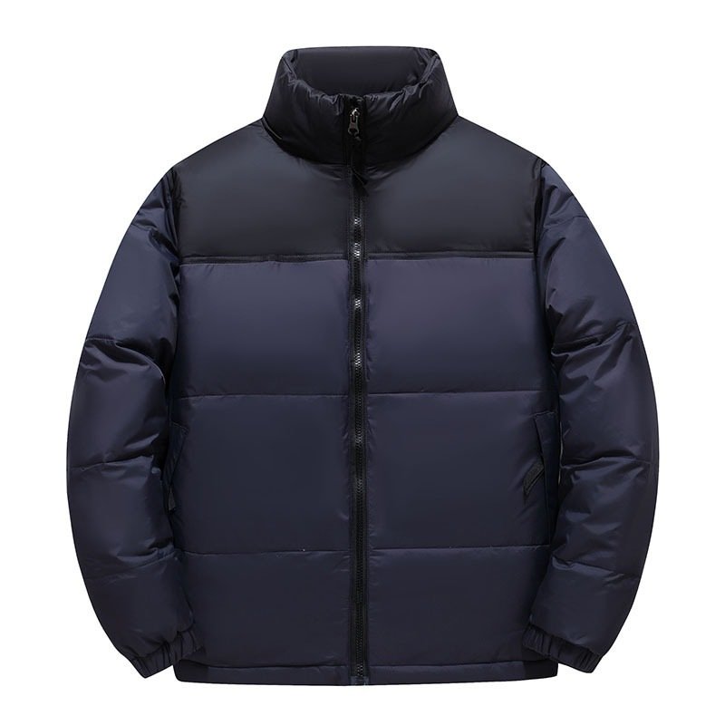 Winter New Men's Down Jacket Plus Size Collar Loose Solid Color Thickened Couple Cotton Padded Jacket Coat