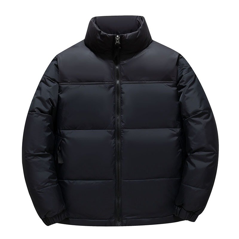 Winter New Men's Down Jacket Plus Size Collar Loose Solid Color Thickened Couple Cotton Padded Jacket Coat