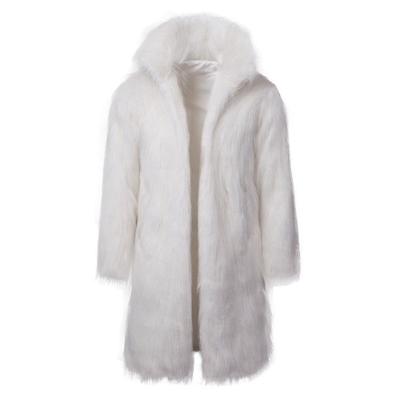 Autumn and Winter New Men's Coat European and American Fashion Personality Hip Hop Long Fur fabric Coat OEM