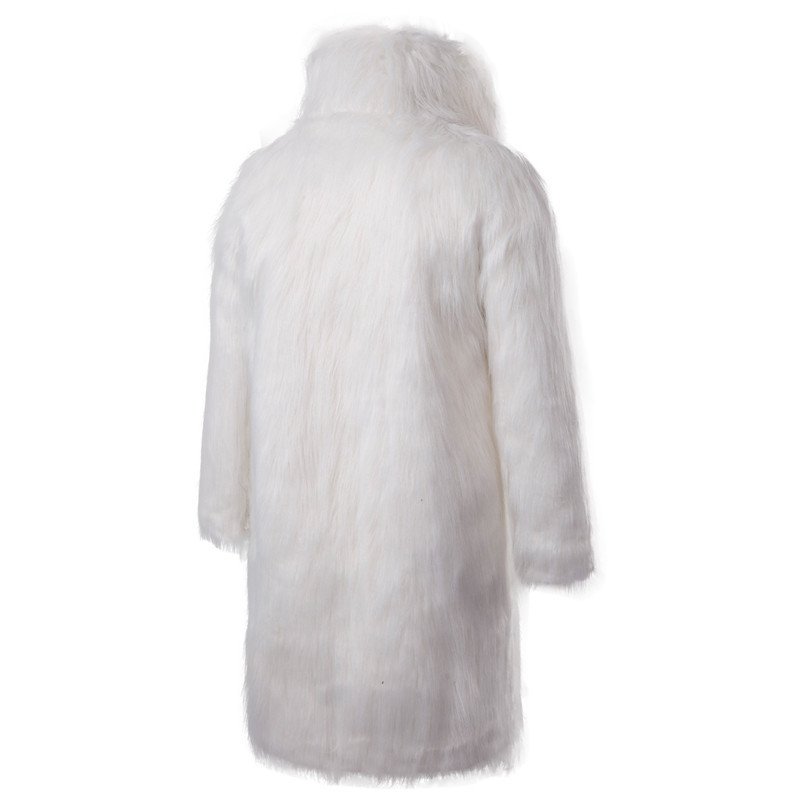 Autumn and Winter New Men's Coat European and American Fashion Personality Hip Hop Long Fur fabric Coat OEM