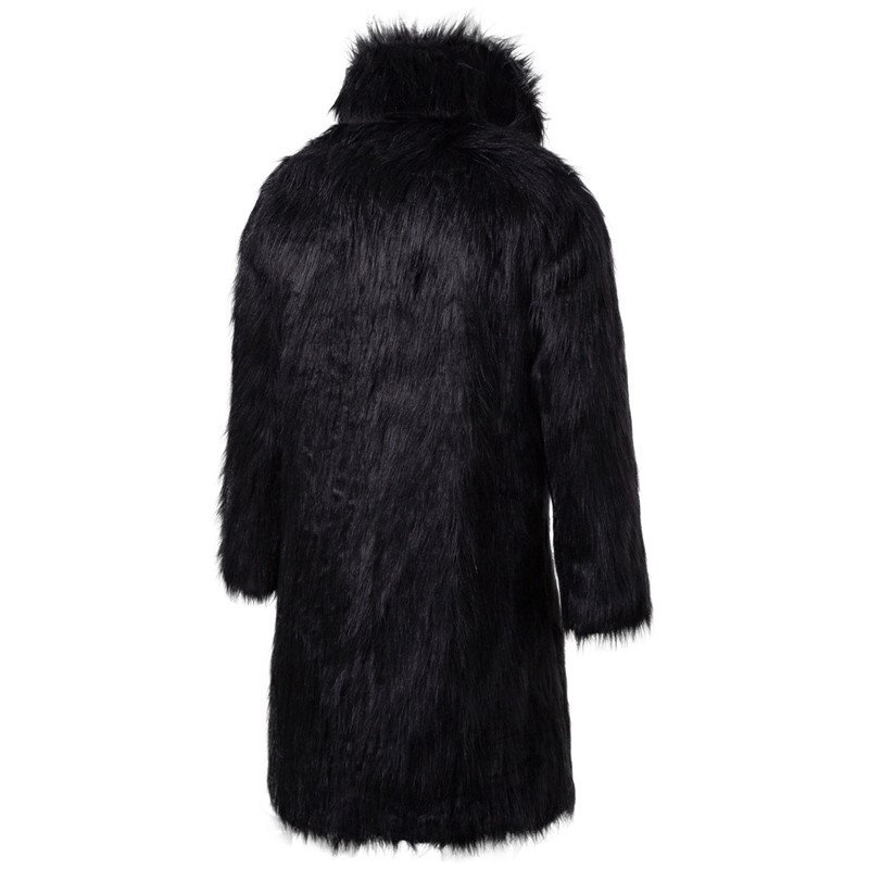 Autumn and Winter New Men's Coat European and American Fashion Personality Hip Hop Long Fur fabric Coat OEM